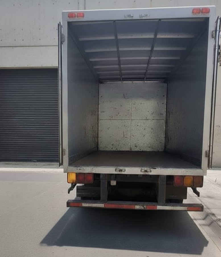 Camión de mini mudanzas en Lima, listo para transporte de muebles y enseres.