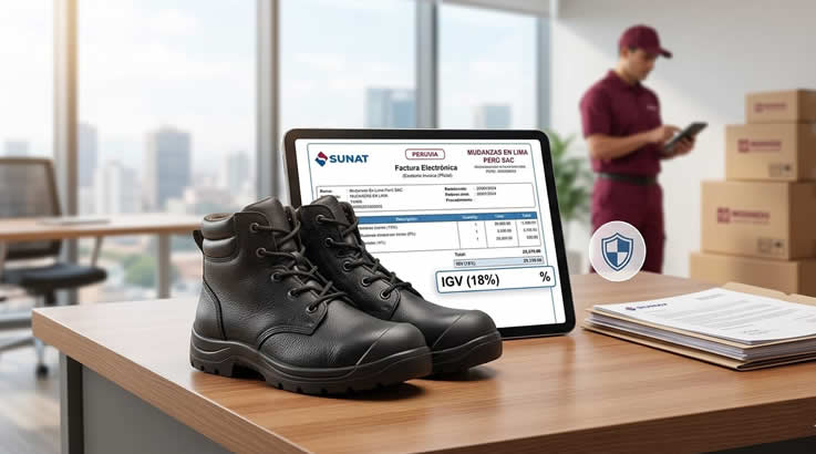 Empresa de mudanzas corporativas en Lima con facturación electrónica SUNAT y personal con equipo de seguridad.